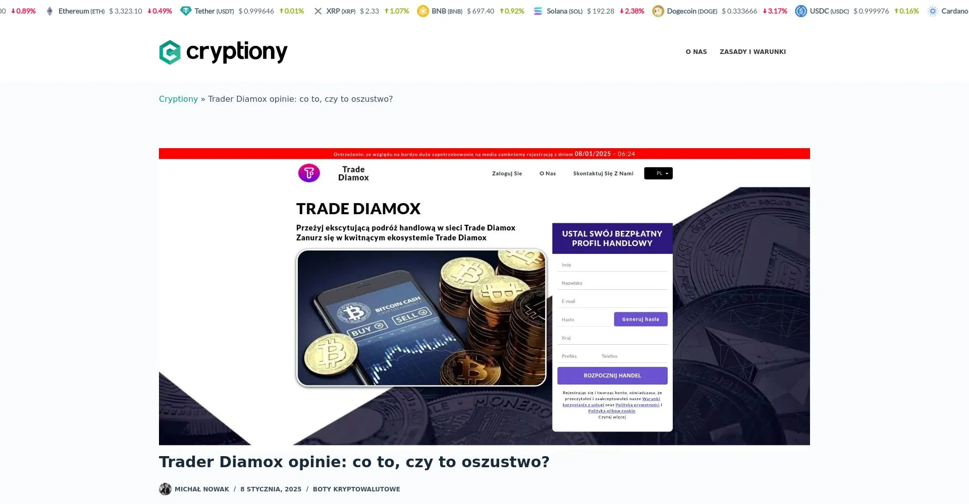 Trader Diamox Opinie Polska: Co to Jest, Czy to Oszustwo?